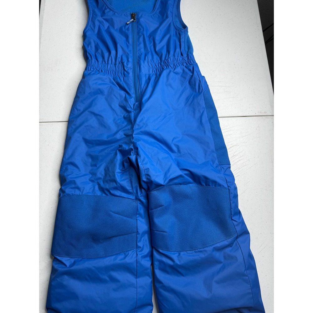 Columbia Blue Snow Bibs Insulated Winter Overalls Kids XXS 4/5 Fleece Lined
